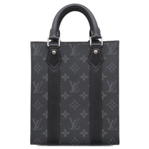 ルイヴィトン LOUIS VUITTON 2WAYバッグ サックプラ MINI レザー モノグラムエクリプスキャンバス モノグラムエクリプス シルバー金具 黒 ショルダー トートバッグ M46453 RFID 【保存袋】 【中古】