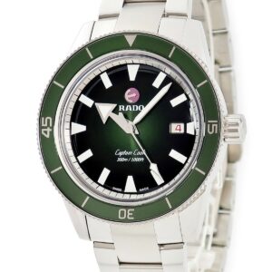 ラドー RADO キャプテン クック オートマティック R32105313 デイト 逆回転防止ベゼル グリーン 緑 メンズ 腕時計自動巻き グリーン 【中古】中古美品