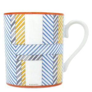 エルメス HERMES 食器 ヒドゥン H NO.2 磁器 ホワイト×ブルー×オレンジ 新品 未使用 ポーセリン P067131P 【箱】 【中古】未使用保管品