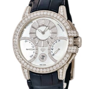 ハリーウィンストン Harry Winston オーシャン バイレトログラード OCEABI42WW002 K18WG無垢 純正ダイヤ シェル メンズ 腕時計自動巻き ホワイト 【中古】