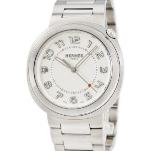エルメス HERMES エルメスカット GM 36mm SD1.510 アラビア 夜光インデックス メンズ レディース 腕時計自動巻き シルバー 【中古】