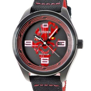 シチズン CITIZEN エコドライブ ダースモール シャドウ AW5006-01W 未使用 スターウォーズ コラボ デイト メンズ 腕時計クオーツ ブラック 【中古】