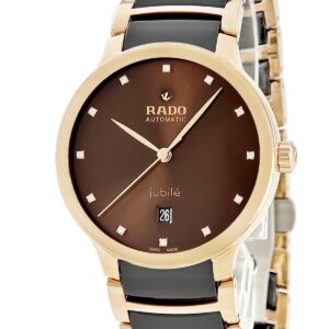 ラドー RADO セントリックス オートマティック ダイヤモンズ R30017732 未使用 シースルーバック デイト メンズ 腕時計自動巻き ブラウン 【中古】未使用保管品