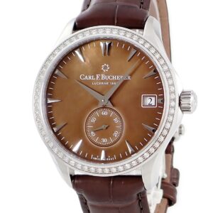 カール F ブヘラ Carl F. Bucherer マネロ ペリフェラル 00.10917.08.83.11 純正ダイヤ シェル スモールセコンド メンズ 腕時計自動巻き ブラウン 【中古】中古美品