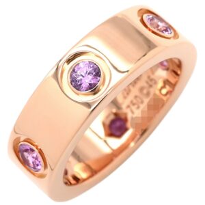 カルティエ Cartier リング 指輪 ラブリング ピンクサファイア ピンクゴールド #46(JP6) LOVE Ring 750 18K PG 18金 6号 【中古】
