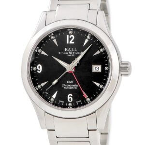 ボールウォッチ BALL WATCH エンジニアII オハイオ GMT GM1032C-S2CJ-BK ブラック デイト 2タイムゾーン表示 メンズ 腕時計自動巻き ブラック 【中古】