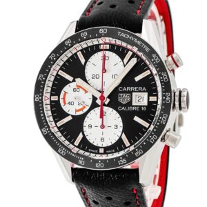 タグホイヤー TAG Heuer カレラ キャリバー16 クロノグラフ CV201AP.FC6429 新品同様 デイト スモールセコンド メンズ 腕時計自動巻き ブラック 【中古】新品同様品