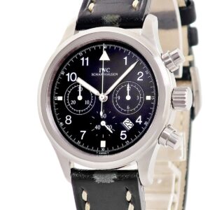 IWC IWC シャフハウゼン フリーガー クロノグラフ IW374101 ブラック パイロットウォッチ トリチウム メンズ 腕時計クオーツ ブラック 【中古】