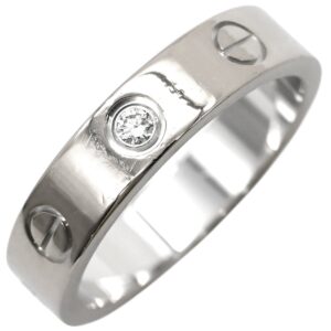 カルティエ Cartier リング 指輪 ミニラブリング 1Pダイヤ ホワイトゴールド #49(JP9) スモールモデル LOVE Ring 750 9号 B4050549 【中古】