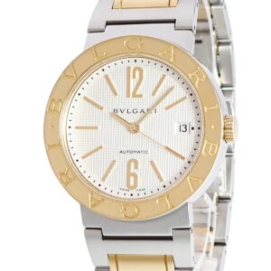 ブルガリ BVLGARI ブルガリブルガリ BB38SG AUTO K18YG×SS コンビ ギョウシェ デイト アラビア バー メンズ 腕時計自動巻き シルバー 【中古】中古美品