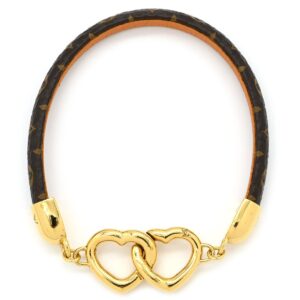 ルイヴィトン LOUIS VUITTON ブレスレット ブレスレット セイ イエス モノグラムキャンバス モノグラム ゴールド金具 茶 オープンハートフック M6758F BC5210 【箱】 【中古】