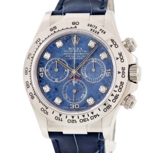 ロレックス ROLEX コスモグラフ デイトナ 116519G P番 K18WG無垢 純正ダイヤ ソーダライト クロノグラフ メンズ 腕時計自動巻き ブルー 【中古】