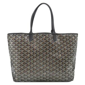 ゴヤール GOYARD トートバッグ サンルイPM PVCコーティングキャンバス ゴヤールディンキャンバス シュヴロッシュカーフスキン ブラック ヘリンボーン リバーシブル STLOUIPMLTY01CL01P 【保存袋】 【中古】