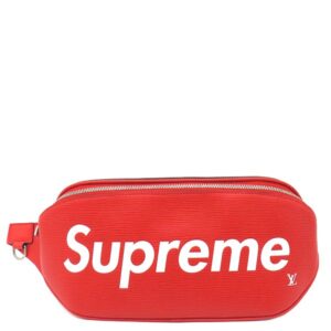 ルイヴィトン LOUIS VUITTON ボディバッグ シュプリーム×ルイヴィトン バムバッグ エピレザー レッド シルバー金具 ウエストバック Supremeコラボ M53418 NZ1197 【中古】