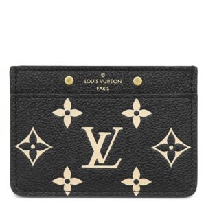 ルイヴィトン LOUIS VUITTON カードケース ポルトカルト サーンプル モノグラムアンプラント ブラック×ベージュ 名刺入れ M81022 RFID 【保存袋】 【中古】新品同様品
