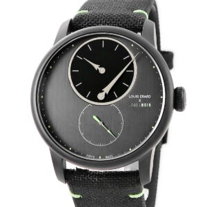 ルイ・エラール LOUIS ERARD エクセレンス レギュレータ― ラベルノワール LE85237NN57BAT02 新品同様 黒 限定 メンズ 腕時計自動巻き ブラック 【中古】