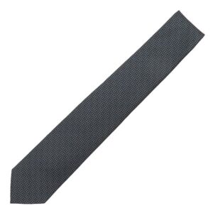 エルメス HERMES ネクタイ クラバット 7cm Hゴシック シルク ノワールXアントラシト 黒 グレー 総柄 H GOTHIQUE 新品 未使用 H339252T 01 【箱】 【中古】未使用保管品