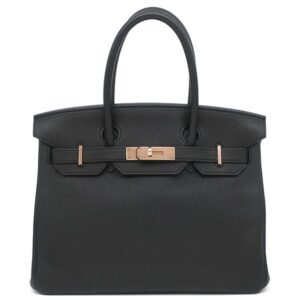エルメス HERMES ハンドバッグ バーキン30 トゴ ブラック ローズゴールド金具 黒 ピンクゴールド PG金具 RG金具 リカラー有 D 【保存袋】 【中古】中古美品