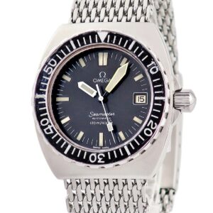 オメガ OMEGA シーマスター 120 ベビープロプロフ 166.0250 OH済 ヴィンテージ ブラック 回転ベゼル デイト メンズ 腕時計自動巻き ブラック 【中古】