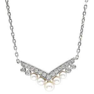 ショーメ CHAUMET ネックレス ジョゼフィーヌ エグレット ホワイトゴールド K18 750 WG ダイヤモンド アコヤパール 084966 【保証書】 【中古】中古美品