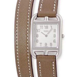 エルメス HERMES ケープコッド PM CC1.210a 040246WW00 ドゥブルトゥール シルバー スクエア レディース 腕時計クオーツ シルバー 【中古】中古美品