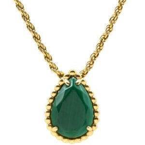 ブシュロン BOUCHERON ネックレス セルパンボエム ペンダント スモール グリーンXイエローゴールド 緑 マラカイト 18K AU750 JPN00581 【箱】 【中古】