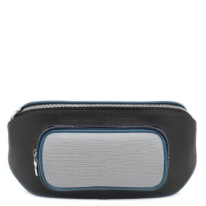 ルイヴィトン LOUIS VUITTON ボディバッグ バムバッグ エピレザー モノグラムエクリプス ブルー×ブラック シルバー金具 モノグラムエクリプス ウエストバック 黒 青 M53420 FO2167 【保存袋】 【中古】中古美品
