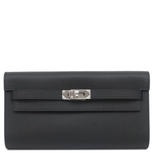 エルメス HERMES 長財布 ケリーウォレット ロング トゥーゴー ヴォーエプソン ブラック シルバー金具 新品 未使用 黒 2025年製 K 【箱】 【中古】未使用保管品