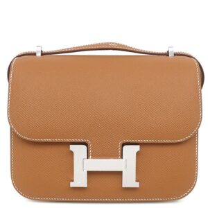 エルメス HERMES ショルダーバッグ コンスタンス3 ミニ ミロワール ヴォーエプソン ゴールド シルバー金具 新品 未使用 茶 2025年製 K 【箱】 【中古】