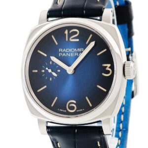パネライ PANERAI ラジオミール 42mm ブティック限定 PAM01144 W番 ブルー 青 スモールセコンド メンズ 腕時計手巻き ブルー 【中古】