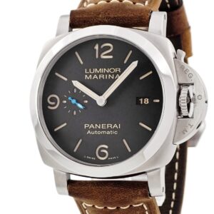 パネライ PANERAI ルミノール マリーナ PAM01312 V番 ブラック スモールセコンド デイト アラビア バー メンズ 腕時計自動巻き ブラック 【中古】中古美品