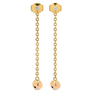 カルティエ Cartier ピアス ベビートリニティ 1Pダイヤ ホワイトゴールド×イエローゴールド×ピンクゴールド 3カラー 18K 750AU ドロップ スイング B8020800 【保証書】 【中古】中古美品