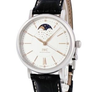 IWC IWC ポートフィノ ミッドサイズ オートマティック ムーンフェイズ IW459011 純正ダイヤ メンズ レディース 腕時計自動巻き シルバー 【中古】中古美品