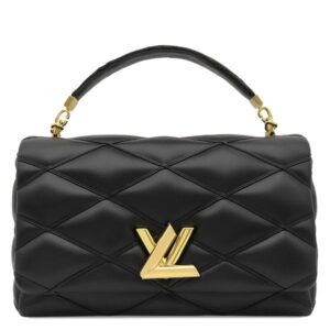 【★3％OFFクーポン】ルイヴィトン LOUIS VUITTON 2WAYバッグ GO-14 GM ラムスキン ノワール ゴールド金具 LVツイストロック チェーンショルダー M23689 RFID 【箱】 【中古】未使用保管品