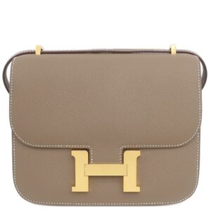 エルメス HERMES ショルダーバッグ コンスタンス3 ミニ ミロワール ヴォーエプソン エトゥープ ゴールド金具 グレージュ B 【箱】 【中古】新品同様品