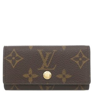 【★3％OFFクーポン】ルイヴィトン LOUIS VUITTON キーケース ミュルティクレ 4 モノグラムキャンバス モノグラム ゴールド金具 茶 鍵入れ 4連 4本 M69517 TH0042 【中古】新品同様品