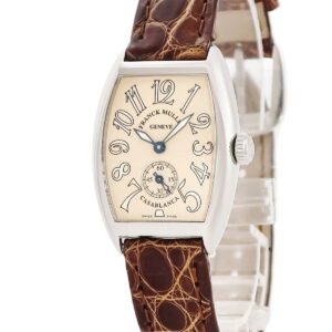 フランクミュラー FRANCK MULLER カサブランカ 1750 S6 CASA ベージュ ビザン数字 青針 スモールセコンド レディース 腕時計手巻き ベージュ 【中古】