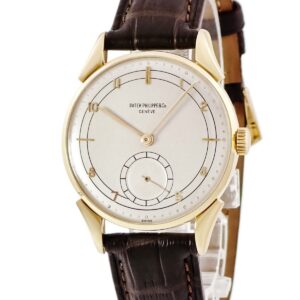 パテックフィリップ PATEK PHILIPPE カラトラバ 1582 OH済 K18YG無垢 シルバー スモールセコンド ヴィンテージ メンズ 腕時計手巻き ブラック 【中古】中古美品