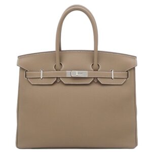 エルメス HERMES ハンドバッグ バーキン35 トゴ エトゥープ シルバー金具 グレージュ U 【保存袋】 【中古】中古美品