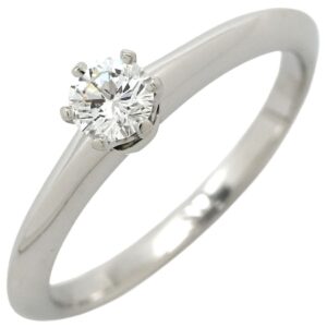 ティファニー Tiffany & Co リング 指輪 ソリティア プラチナシルバー T&Co. プラチナム 1P 1石 1粒 ダイヤ 6本立爪 エンゲージ ブライダル ブリリアント 11号 【保証書】 【中古】