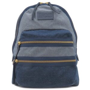 マークバイマークジェイコブス Marc by Marc Jacobs リュック・デイパック ザ バイカー バックパック ラージ デニム ブルー ゴールド金具 青 【中古】中古美品
