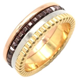 ブシュロン BOUCHERON リング 指輪 キャトル クラシック スモール 4カラー #50(JP10) 750 18K PVD 9.5号 JRG00290 【中古】