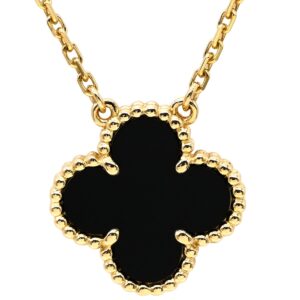 ヴァンクリーフアーペル Van Cleef & Arpels ネックレス ヴィンテージ アルハンブラ ブラック×イエローゴールド Au750 18K オニキス VCARA45800 【中古】