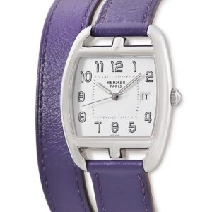 エルメス HERMES ケープコッド トノー ドゥブルトゥール CT1.710 トノウ アラビア 2連ブレス レディース 腕時計クオーツ ホワイト 【中古】中古美品