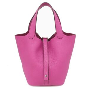 エルメス HERMES ハンドバッグ ピコタンロック 18 PM トリヨンクレマンス マグノリア シルバー金具 C 【中古】中古美品