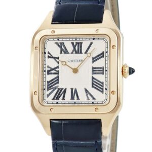 カルティエ Cartier サントス デュモン XL WGSA0084 K18YG無垢 スクエア ローマン アイボリー 限定 メンズ 腕時計手巻き ベージュ 【中古】