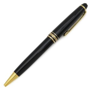 モンブラン Montblanc ボールペン マイスターシュテュック ゴールドコーティング クラシック GP プレシャスレジン ブラック×ゴールド 黒 筆記確認済 黒インク 【ケース】 【中古】