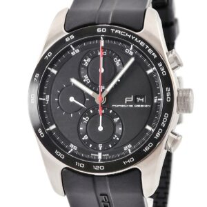ポルシェ デザイン PORSCHE DESIGN クロノタイマー シリーズ1 6010.1.09.001.05.2 チタン デイト スモールセコンド メンズ 腕時計自動巻き ブラック 【中古】中古美品