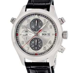 IWC IWC スピットファイア ダブル クロノグラフ IW371806 パイロットウォッチ デイデイト メンズ 腕時計自動巻き シルバー 【中古】中古美品