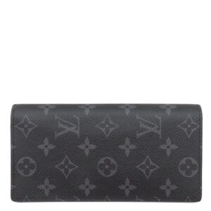 ルイヴィトン LOUIS VUITTON 長財布 ポルトフォイユ ブラザ モノグラムエクリプス モノグラムエクリプス シルバー金具 黒 二つ折り M61697 RFID 【保存袋】 【中古】新品同様品